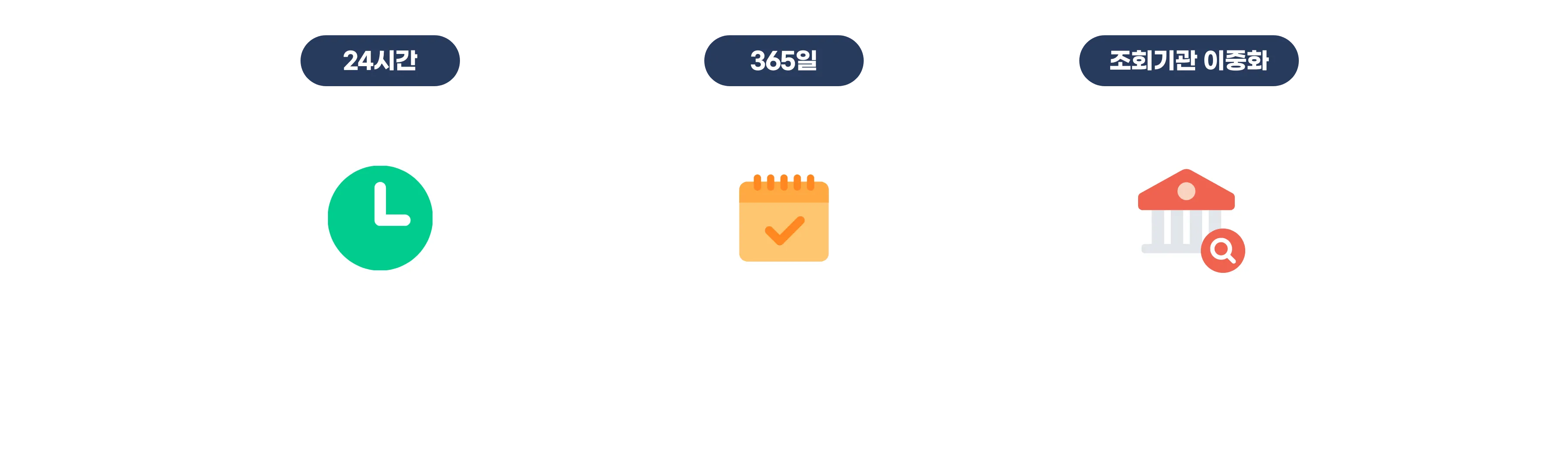24시간, 365일, 조회기관 이중화
